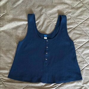 Old Navy Dark Blue Buttoned Tank Top. Size XS
